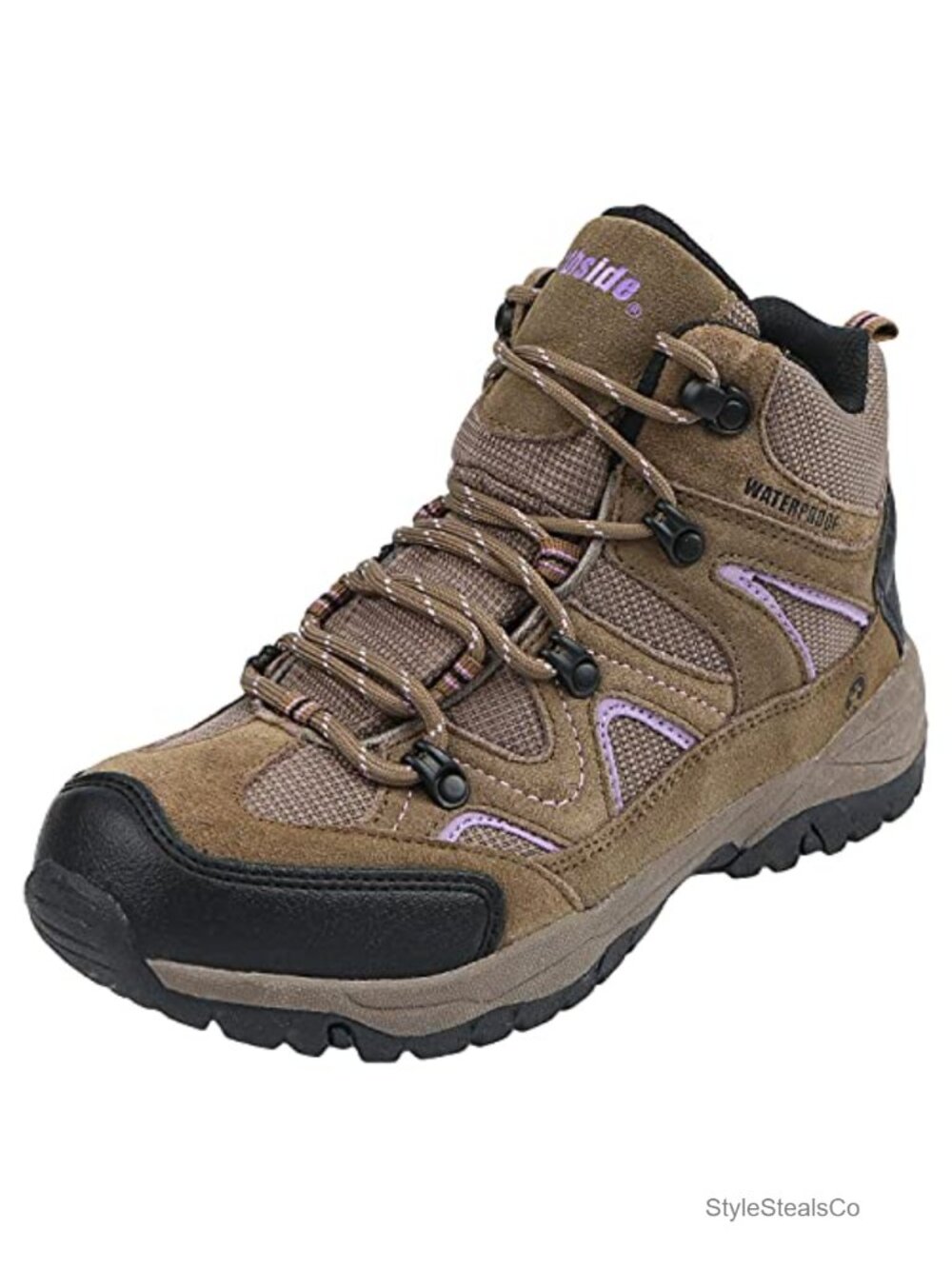 Waterproof Suede Hiking Boot Lace-Up Nylon Outdoor Trekking Boot